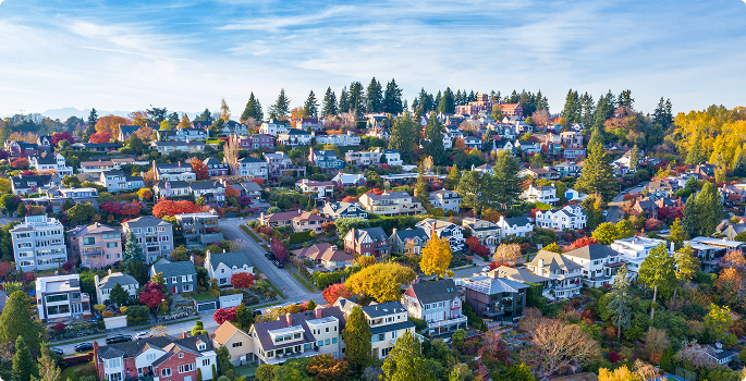 A row of houses